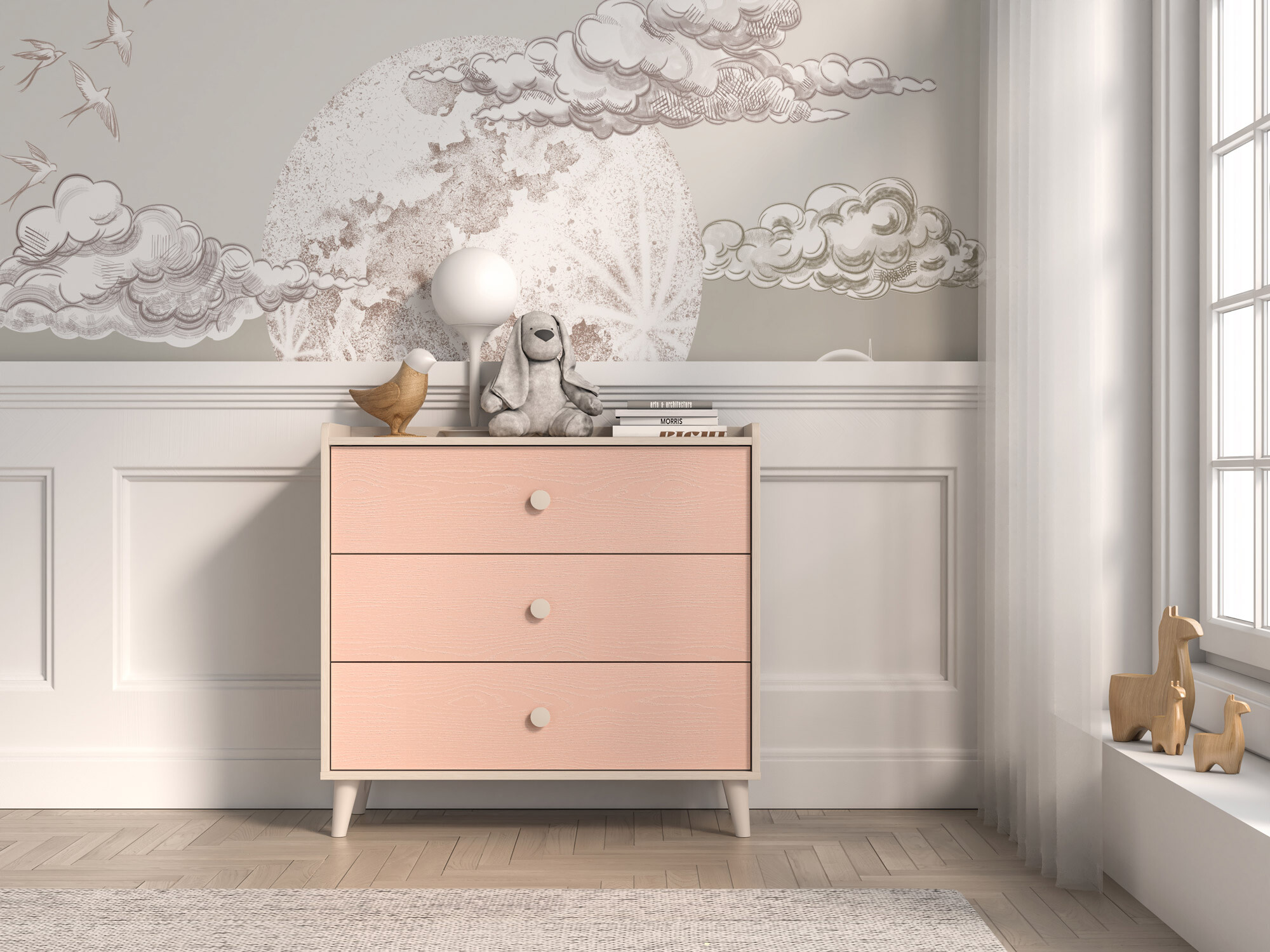 Ladekast Tortoli 105 (Roze)