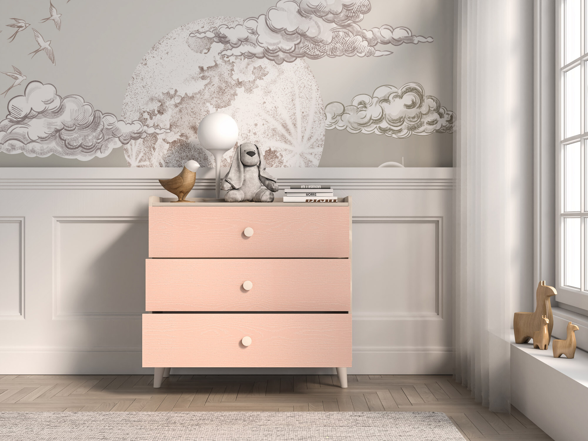 Ladekast Tortoli 105 (Roze)