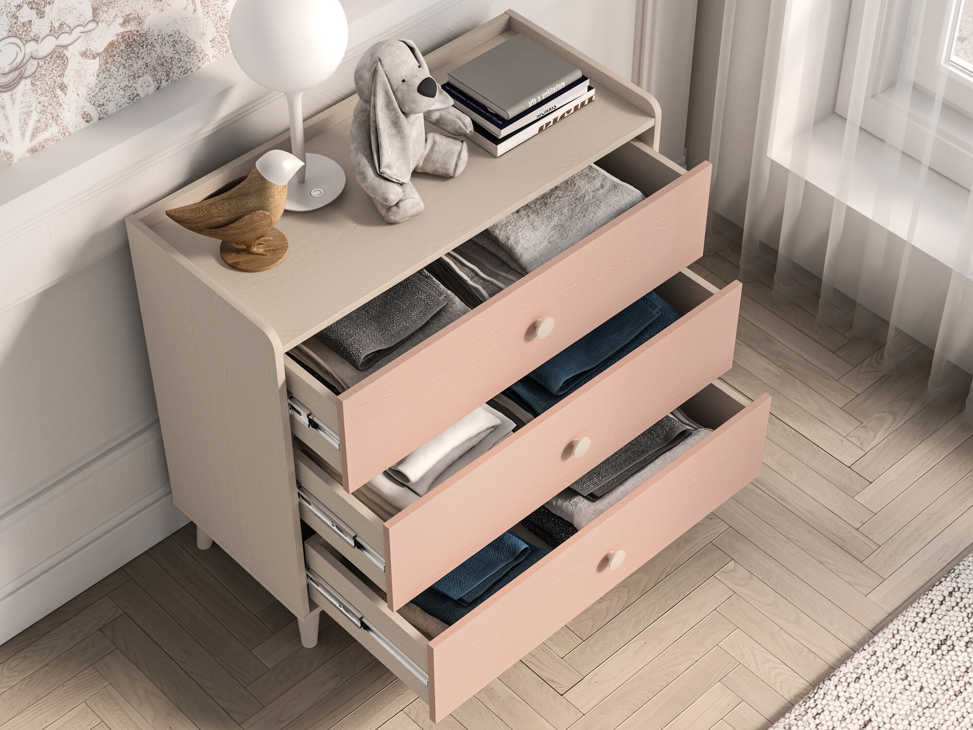 Ladekast Tortoli 105 (Roze)