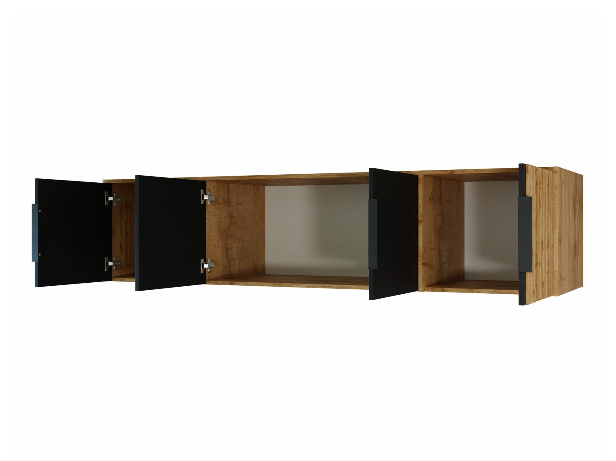 Kledingkast Enolevo 108 (Wit + Wotan eik)