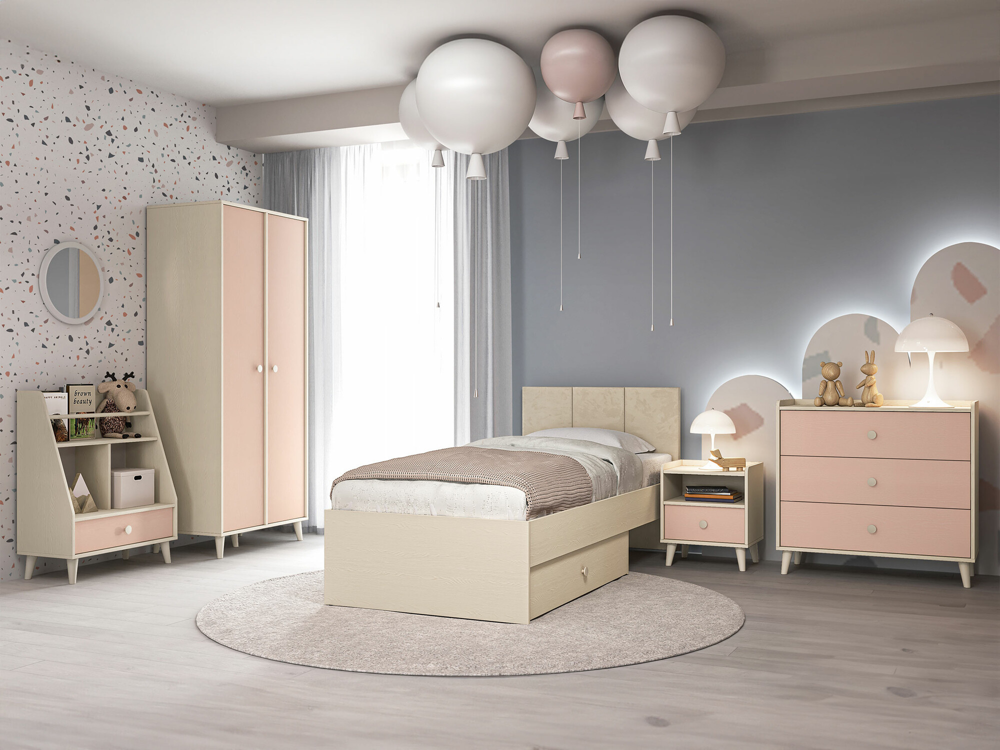 Ladekast Tortoli 105 (Roze)