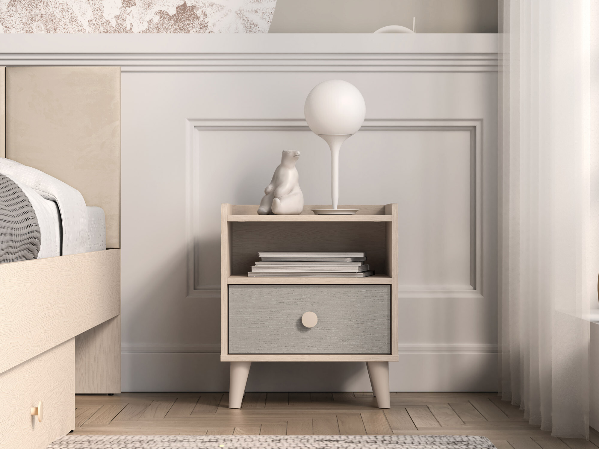 Nachtkastje Tortoli 108 (Grijs)