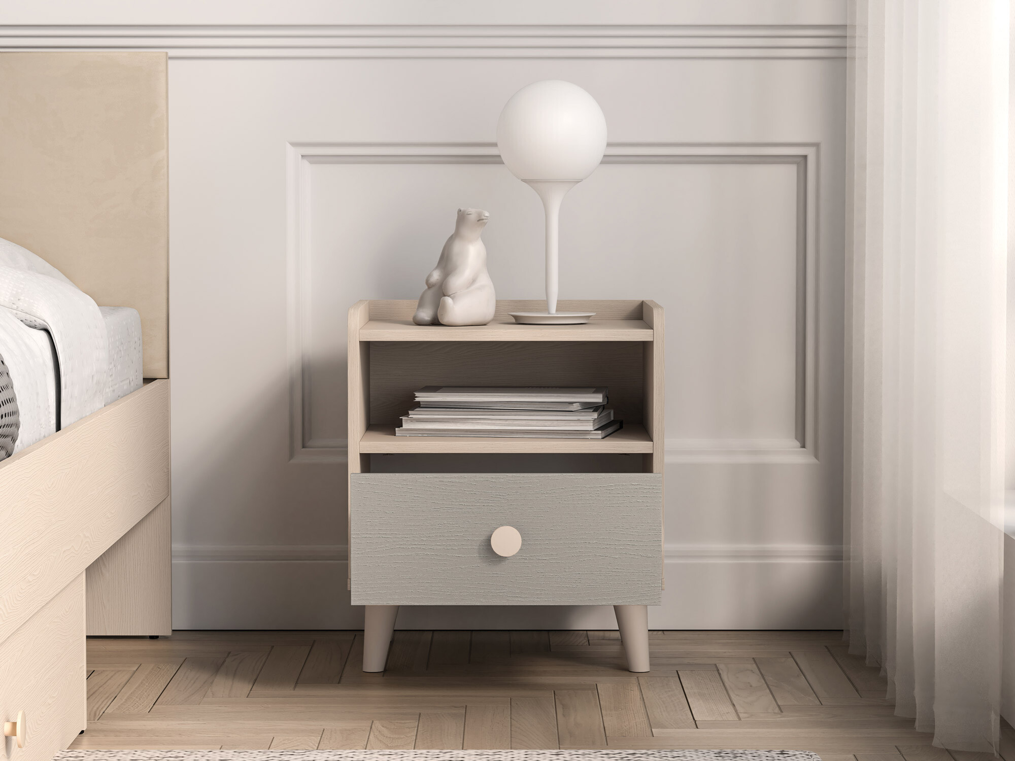 Nachtkastje Tortoli 108 (Grijs)