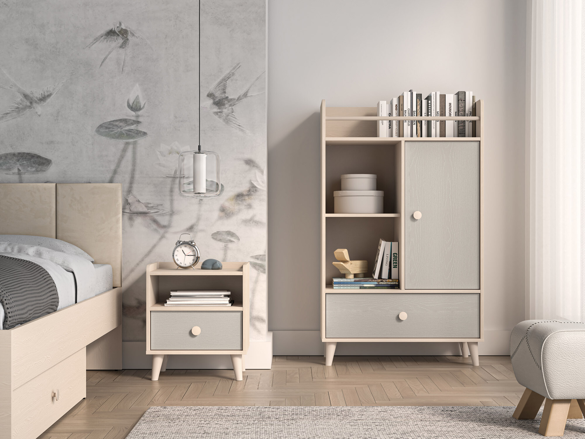 Nachtkastje Tortoli 108 (Grijs)