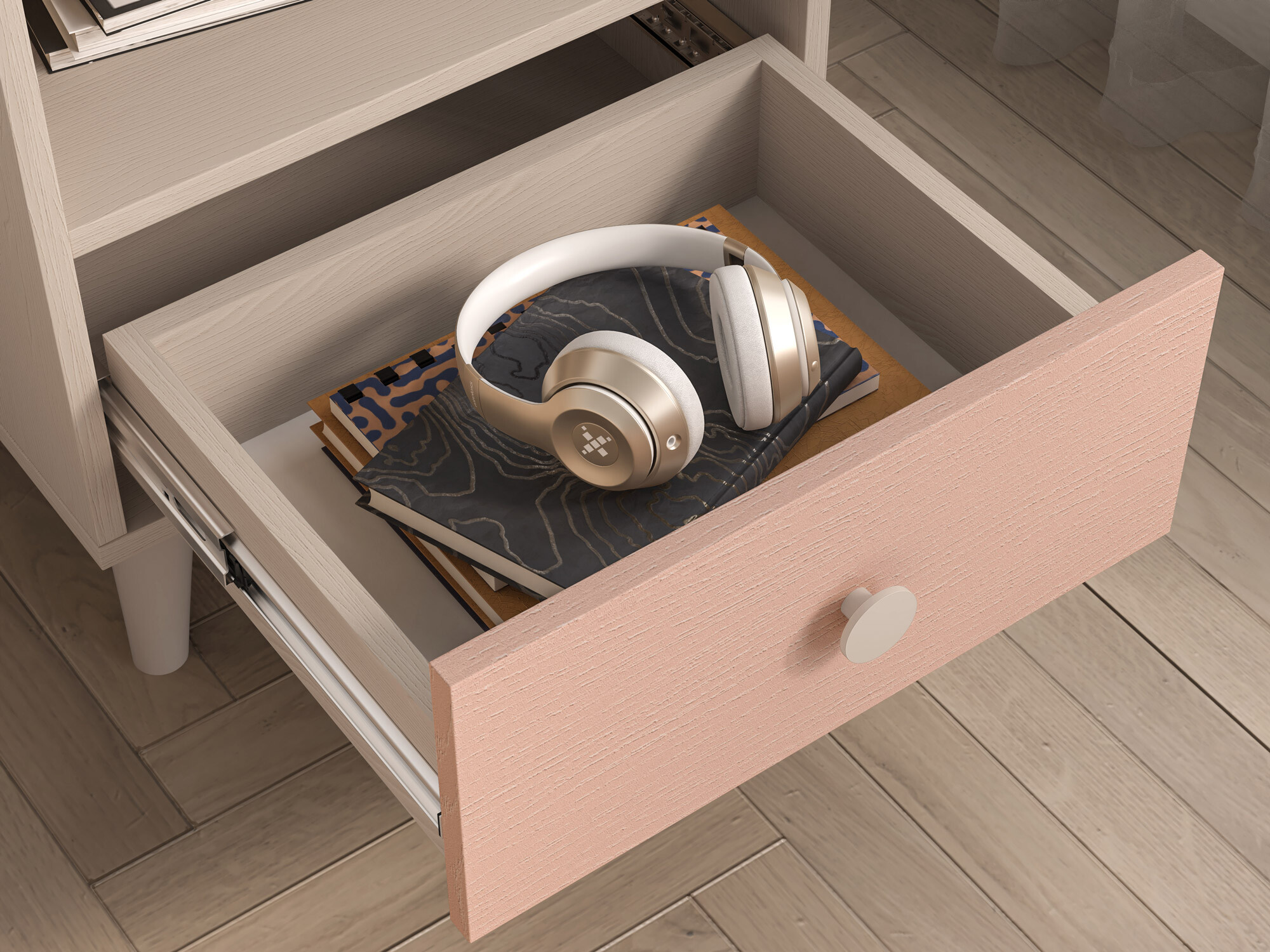 Nachtkastje Tortoli 108 (Roze)