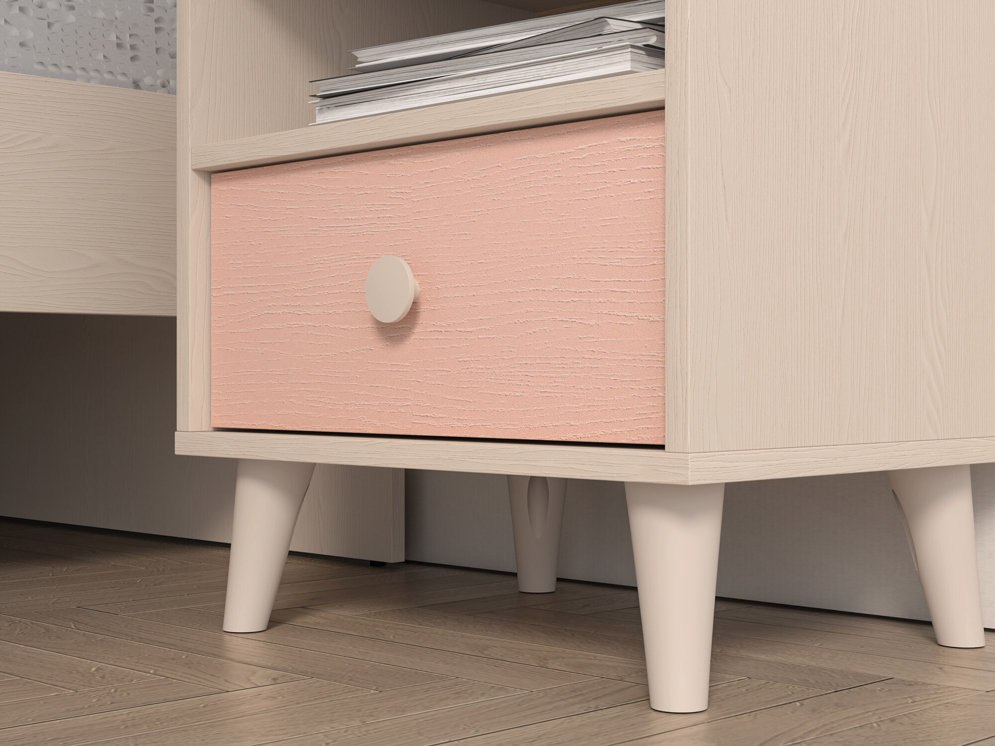 Nachtkastje Tortoli 108 (Roze)