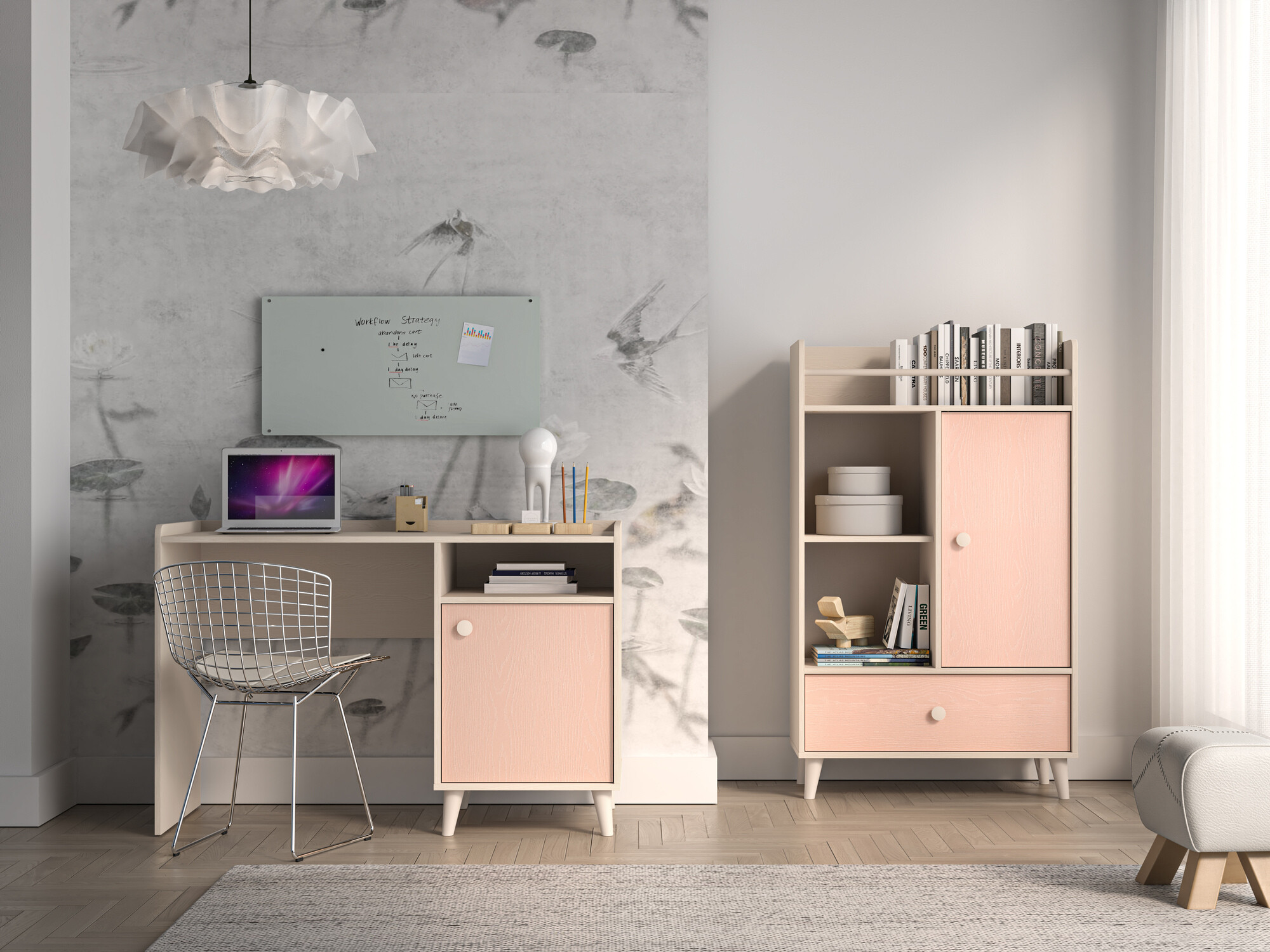 De reeks van de kinderkamer Tortoli 115 (Roze)