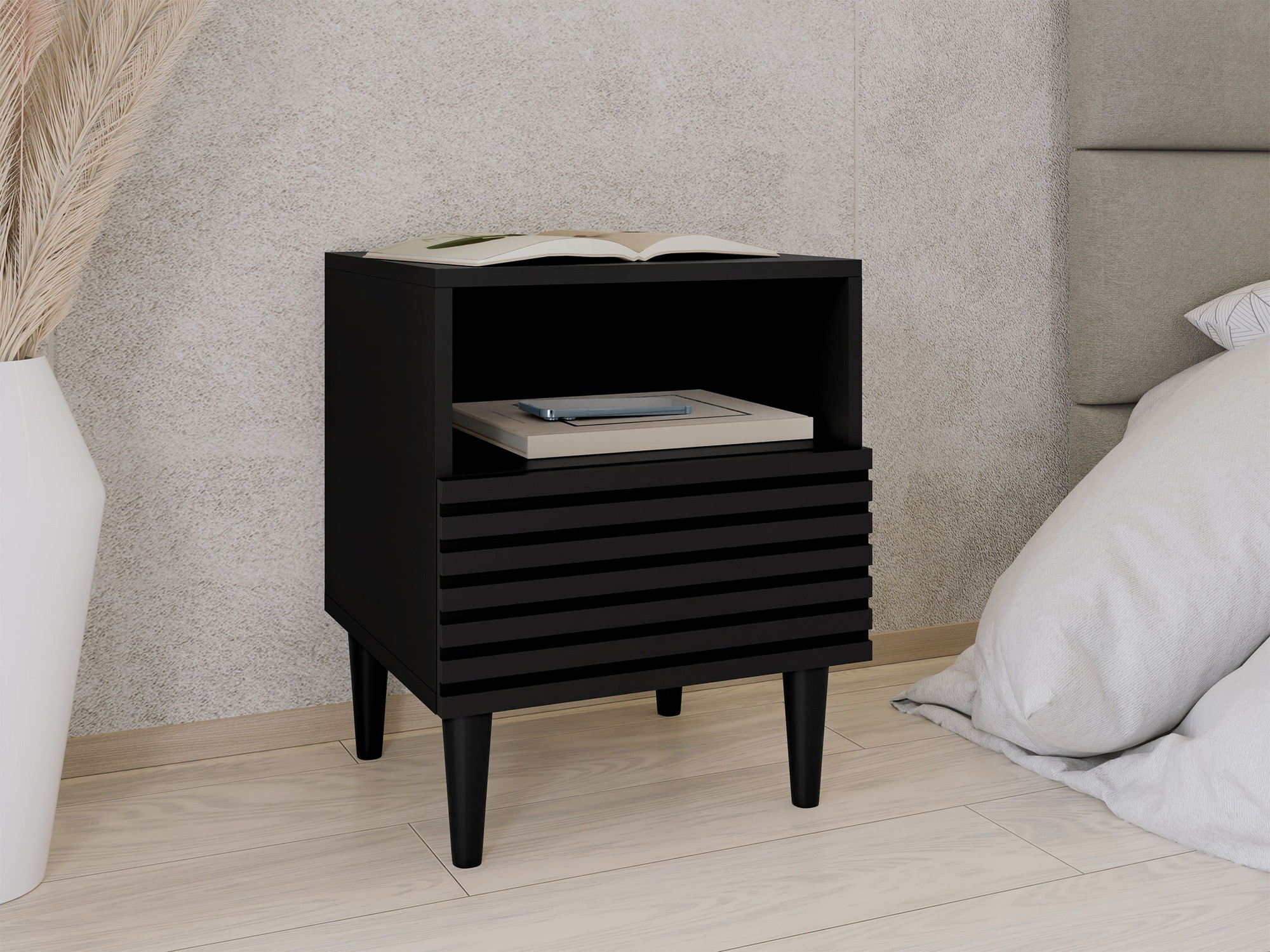 Nachtkastje Comfivo Mavmono 103 (Zwart)