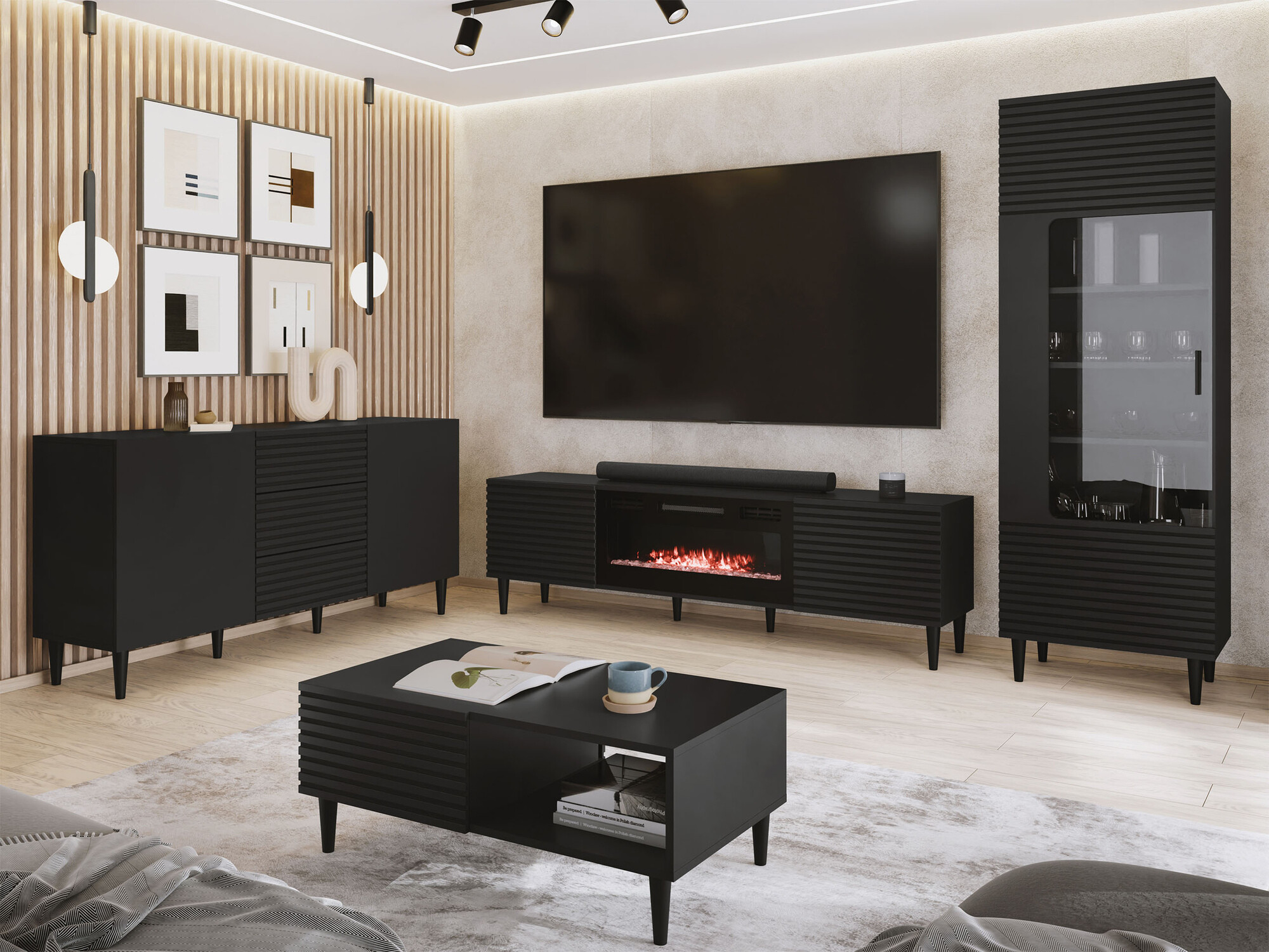 TV-meubel Comfivo Mavmono 110 (Zwart)