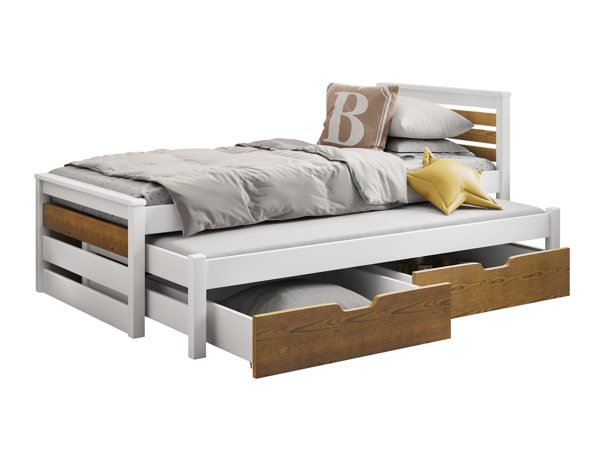 Bed Henderson 170 (Wit + Sonoma eik)