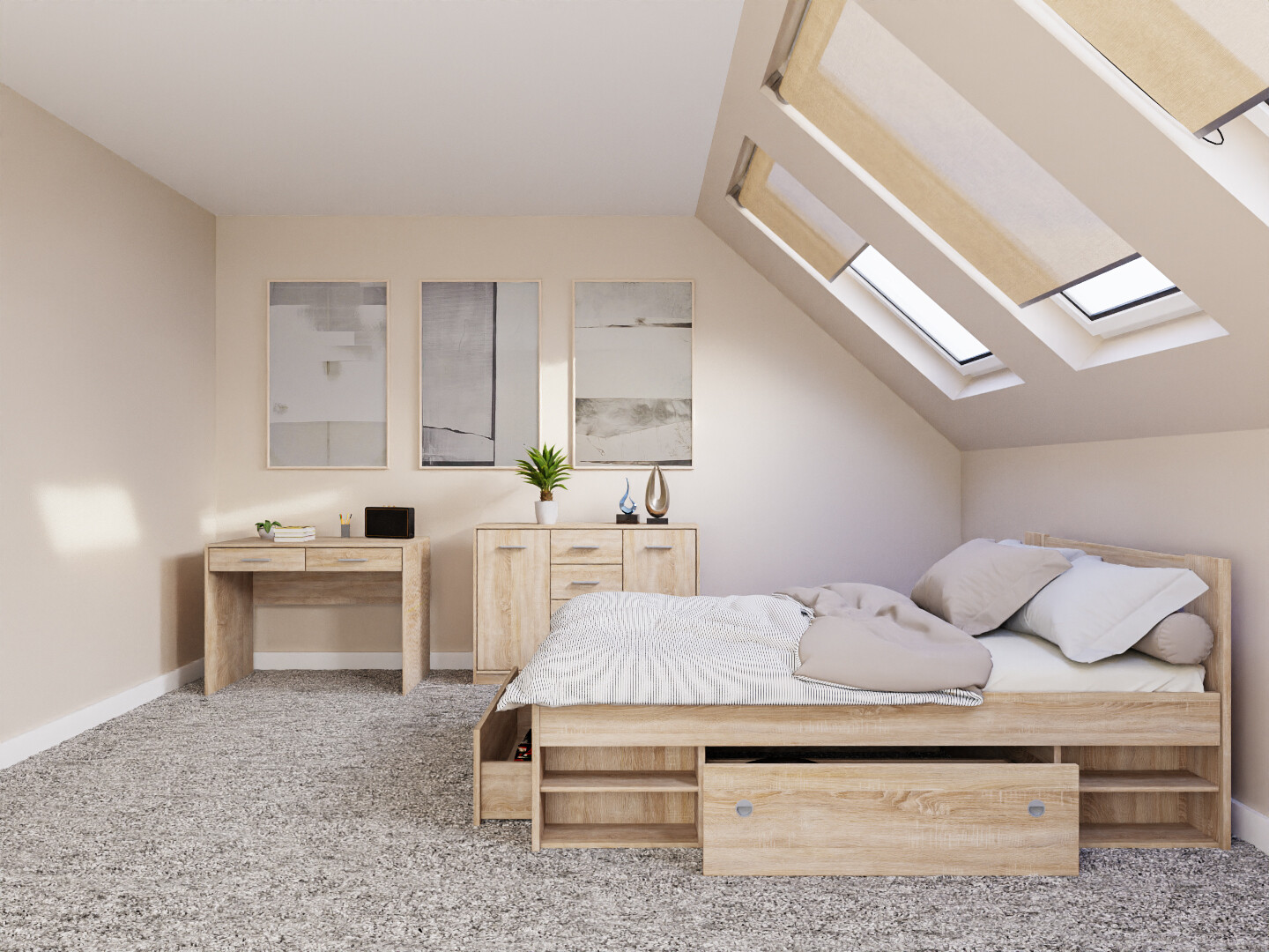 Slaapkamerset Novsore 156 (Sonoma eik)