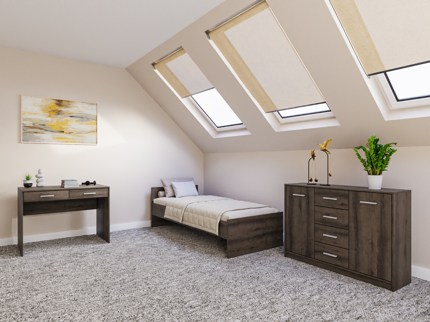 Slaapkamer set Novsore 149 (Donkere eik)