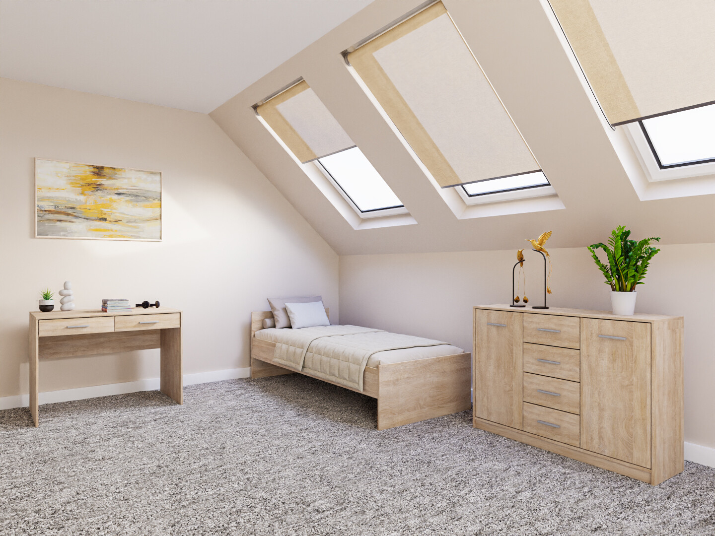 Slaapkamer set Novsore 149 (Sonoma eik)