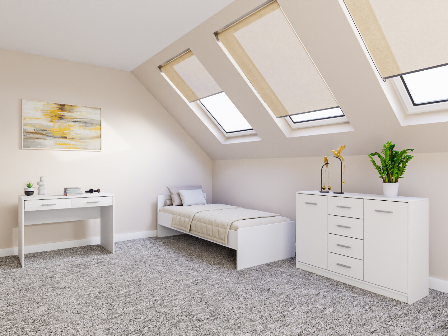 Slaapkamer set Novsore 149 (Wit)