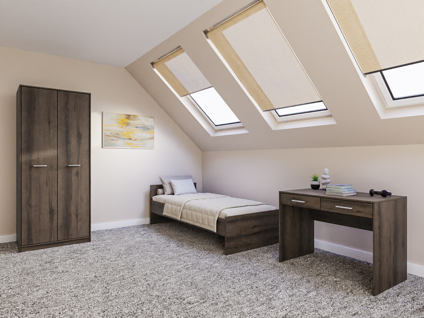 Slaapkamer set Novsore 157 (Donkere eik)