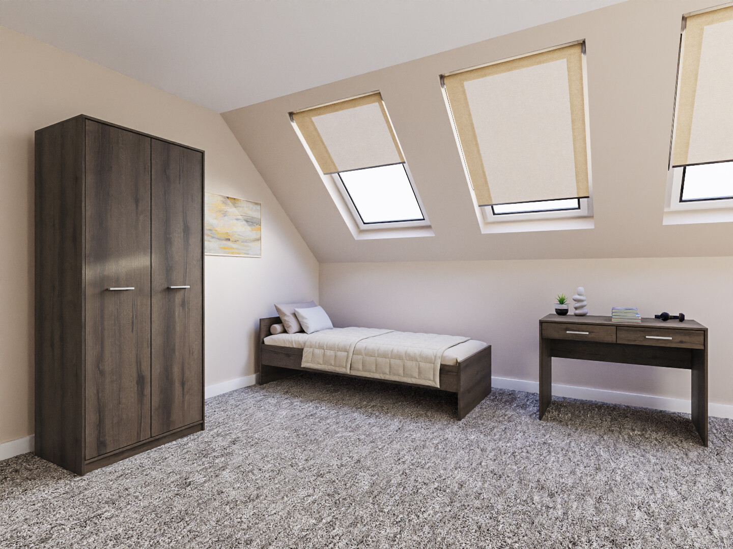 Slaapkamer set Novsore 157 (Donkere eik)