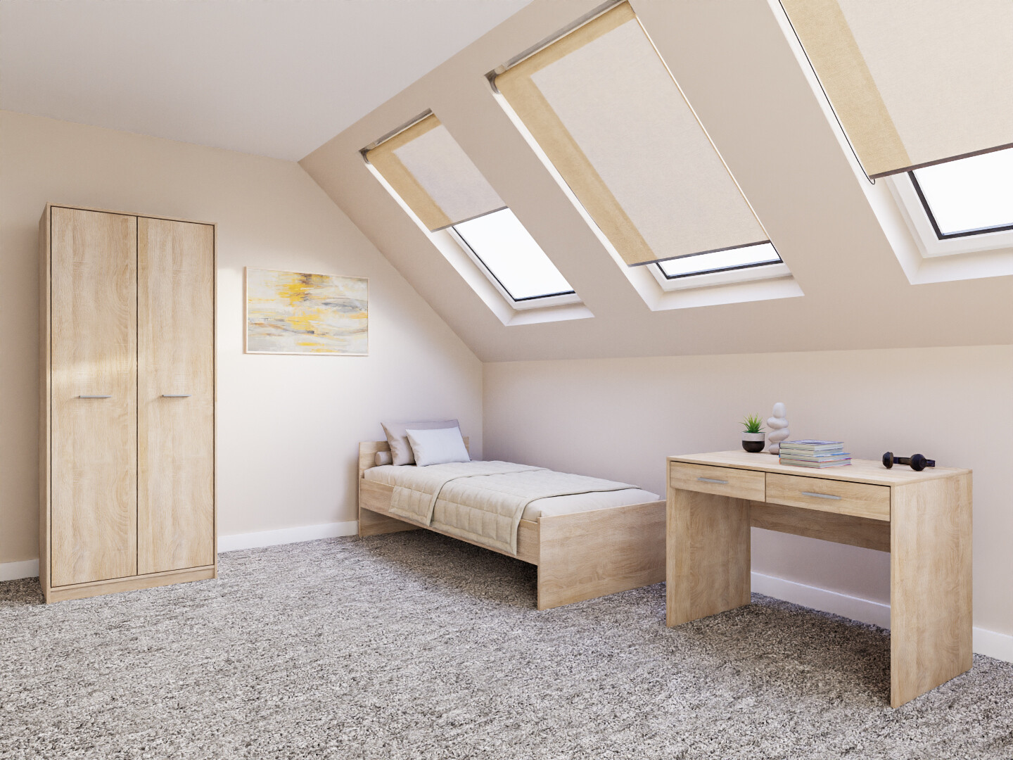 Slaapkamer set Novsore 157 (Sonoma eik)