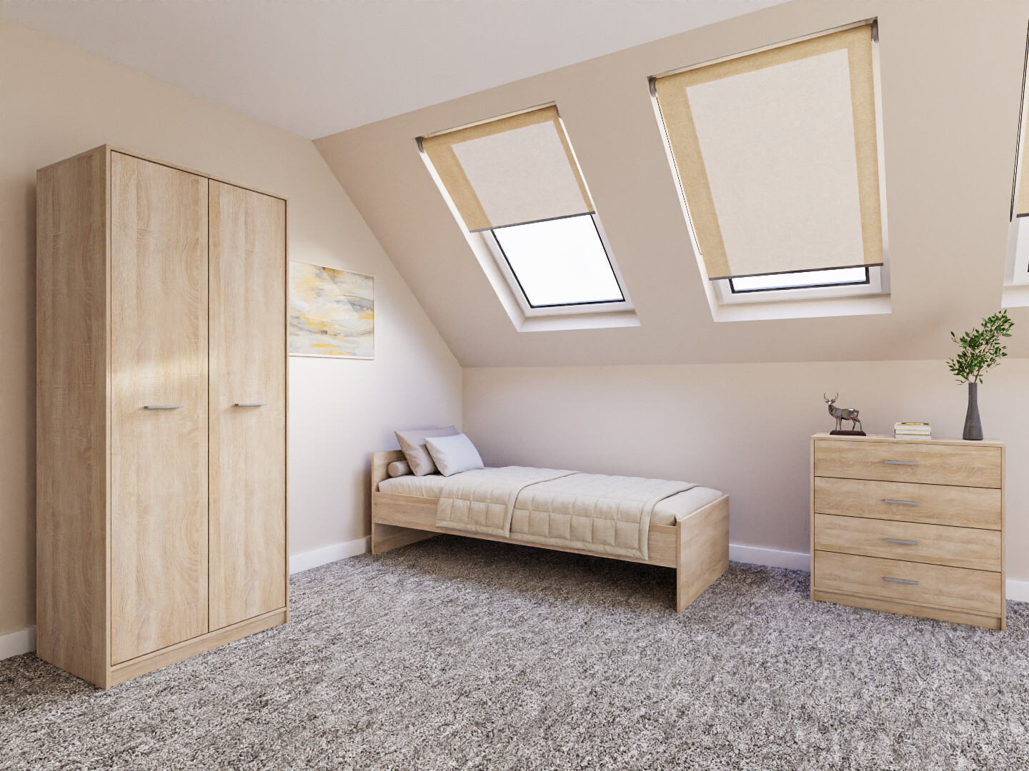 Slaapkamer set Novsore 151 (Sonoma eik)