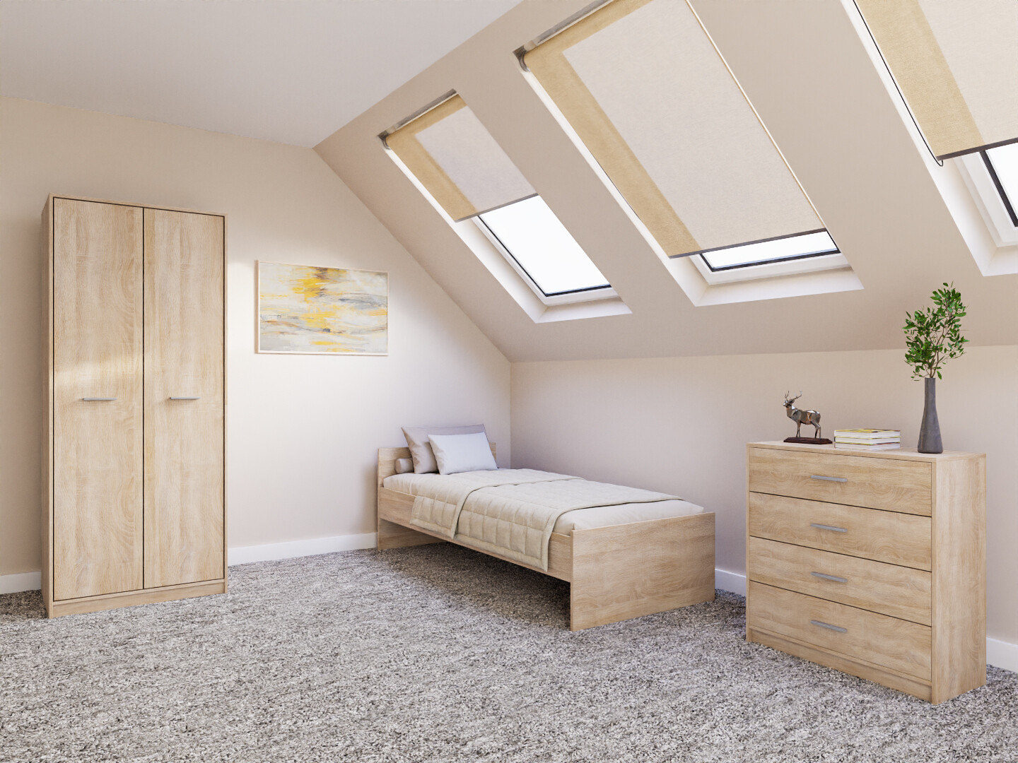 Slaapkamer set Novsore 151 (Sonoma eik)