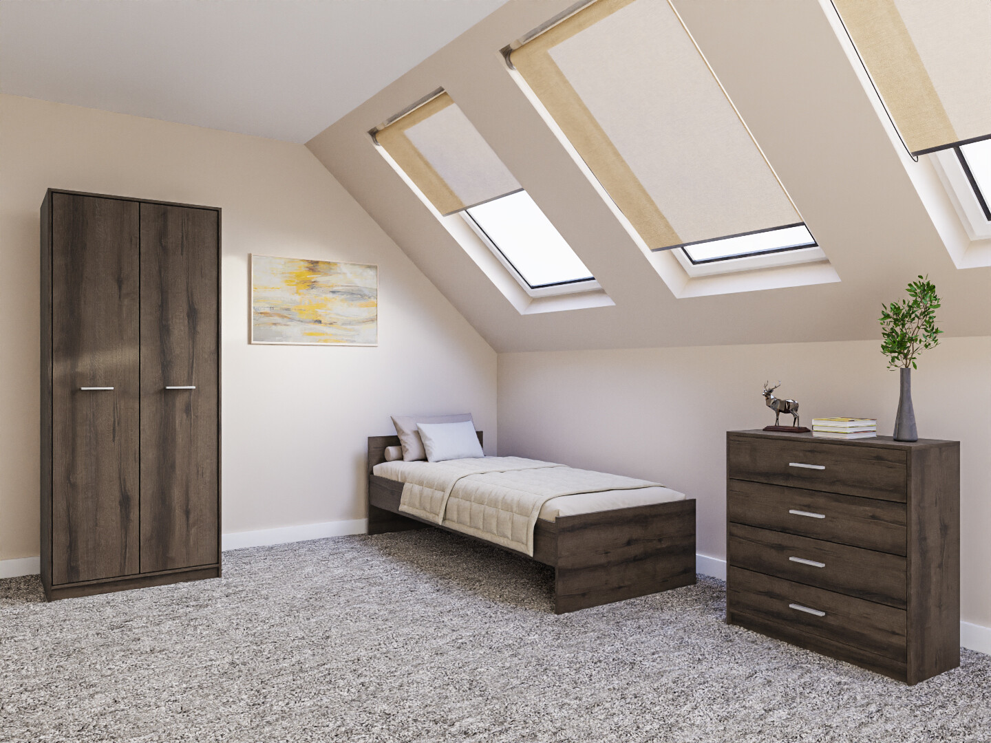 Slaapkamerset Novsore 151 (Donkere eik)