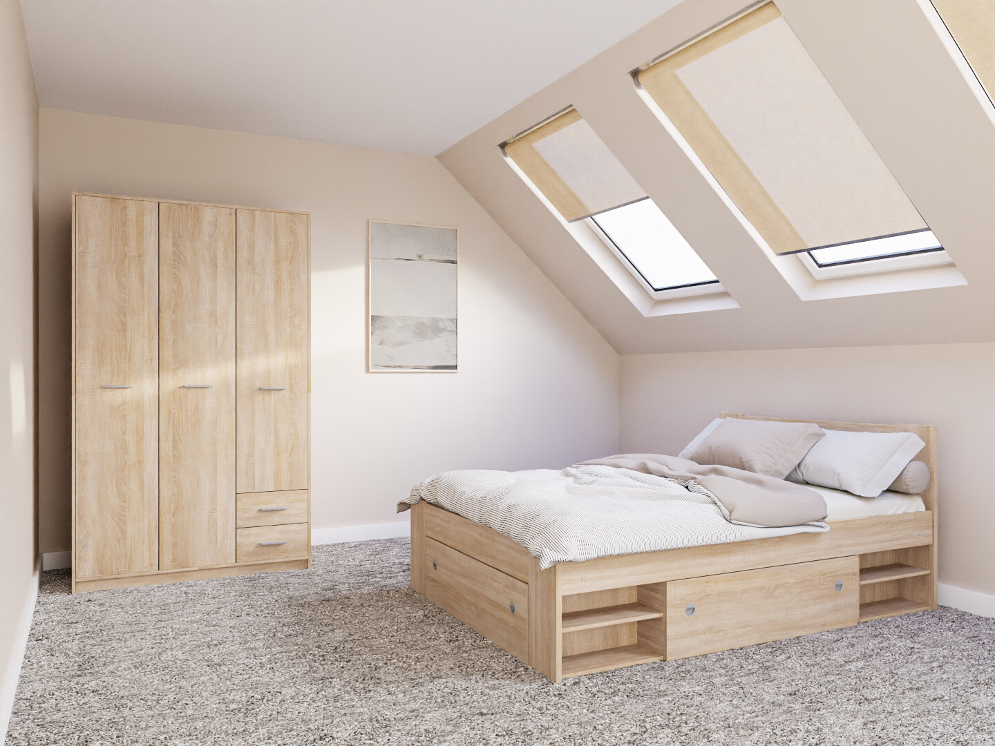 Slaapkamerset Novsore 158 (Sonoma eik)