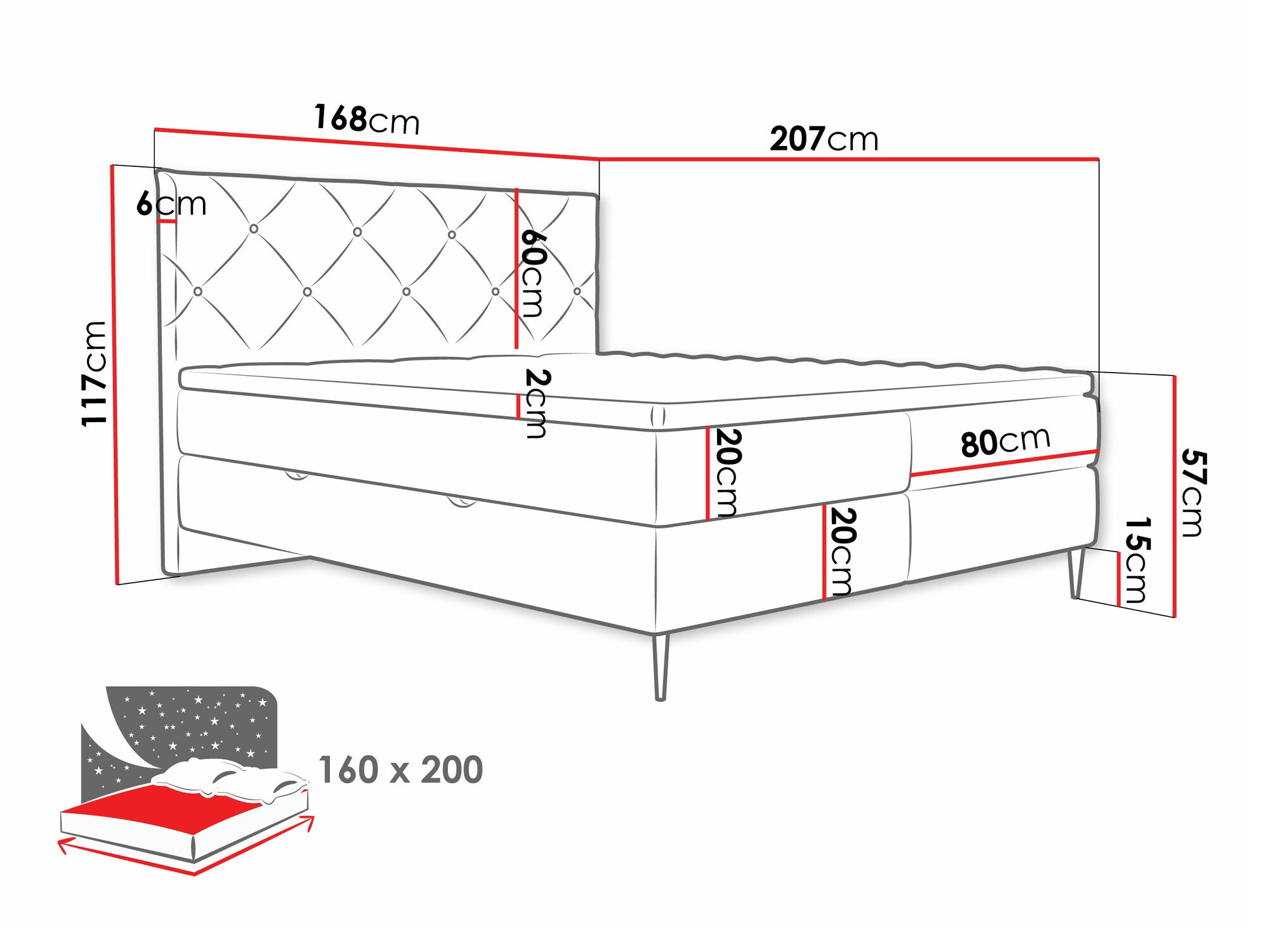 Boxspring ComfiDream Myrel (Verita 16)