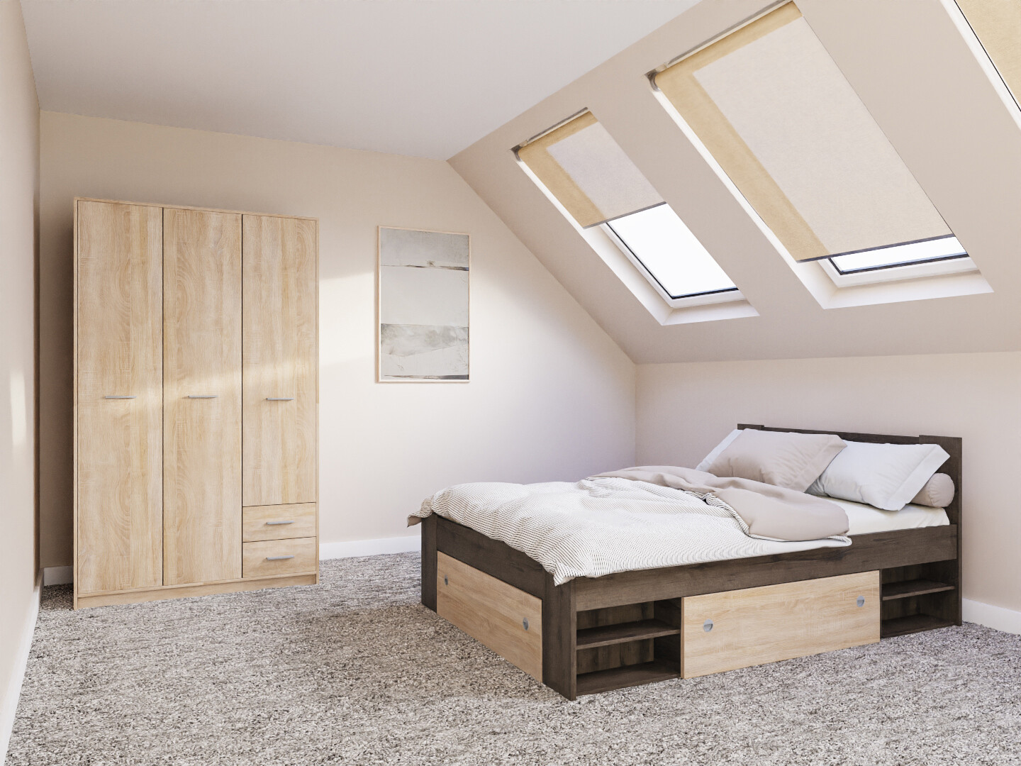 Slaapkamer set Novsore 158 (Donkere eik)