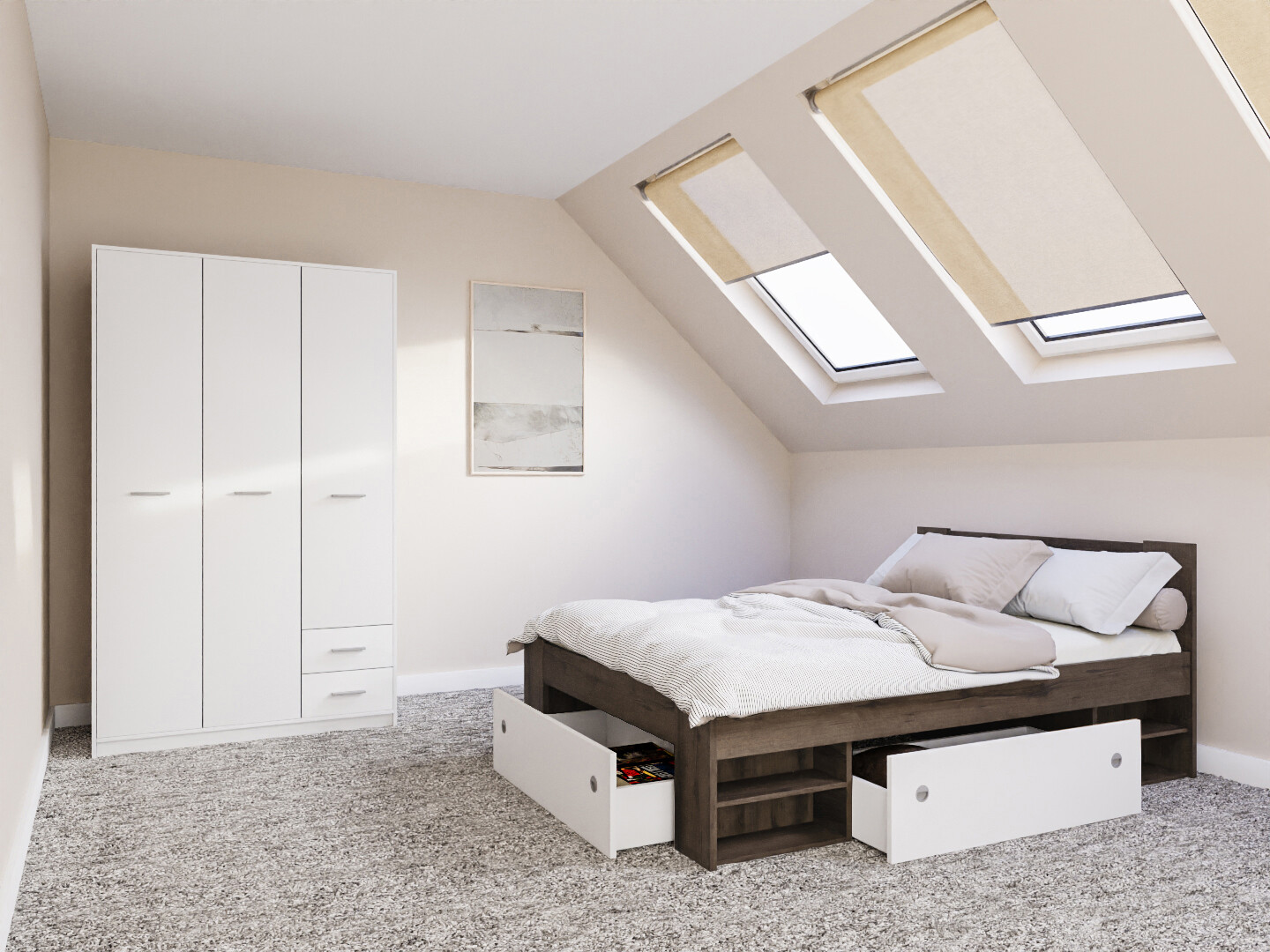 Slaapkamer set Novsore 158 (Donkere eik)