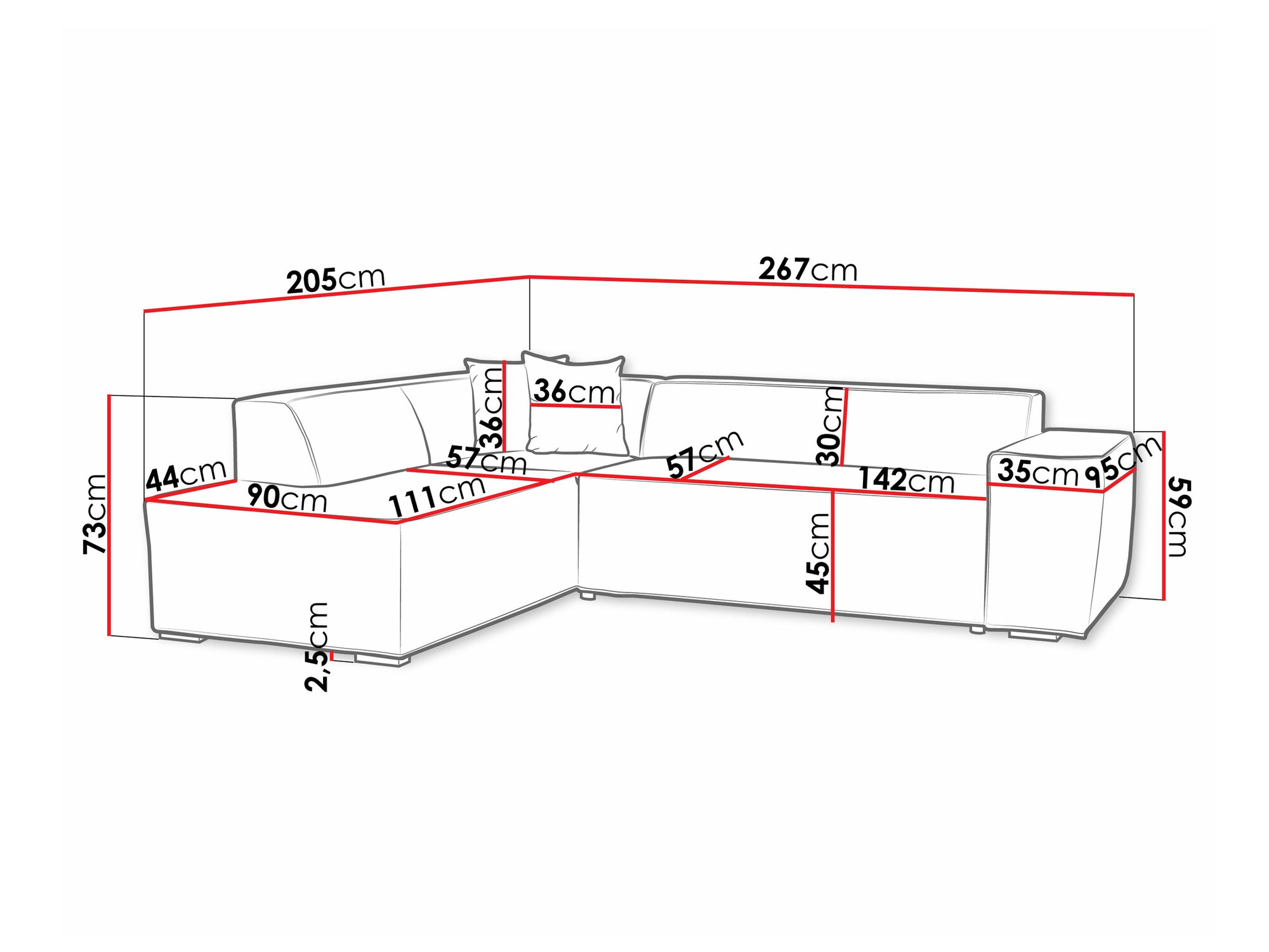 Hoekbank Comfivo 289 (Kronos 09 + Paros 05)