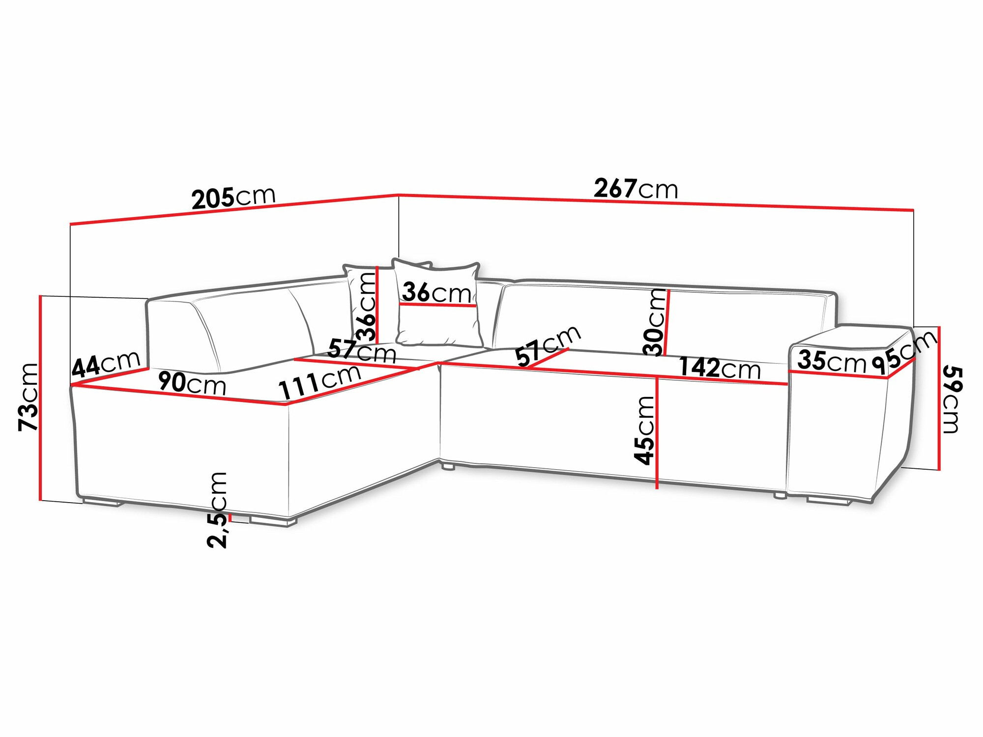 Hoekbank Comfivo 289 (Kronos 09 + Paros 05)