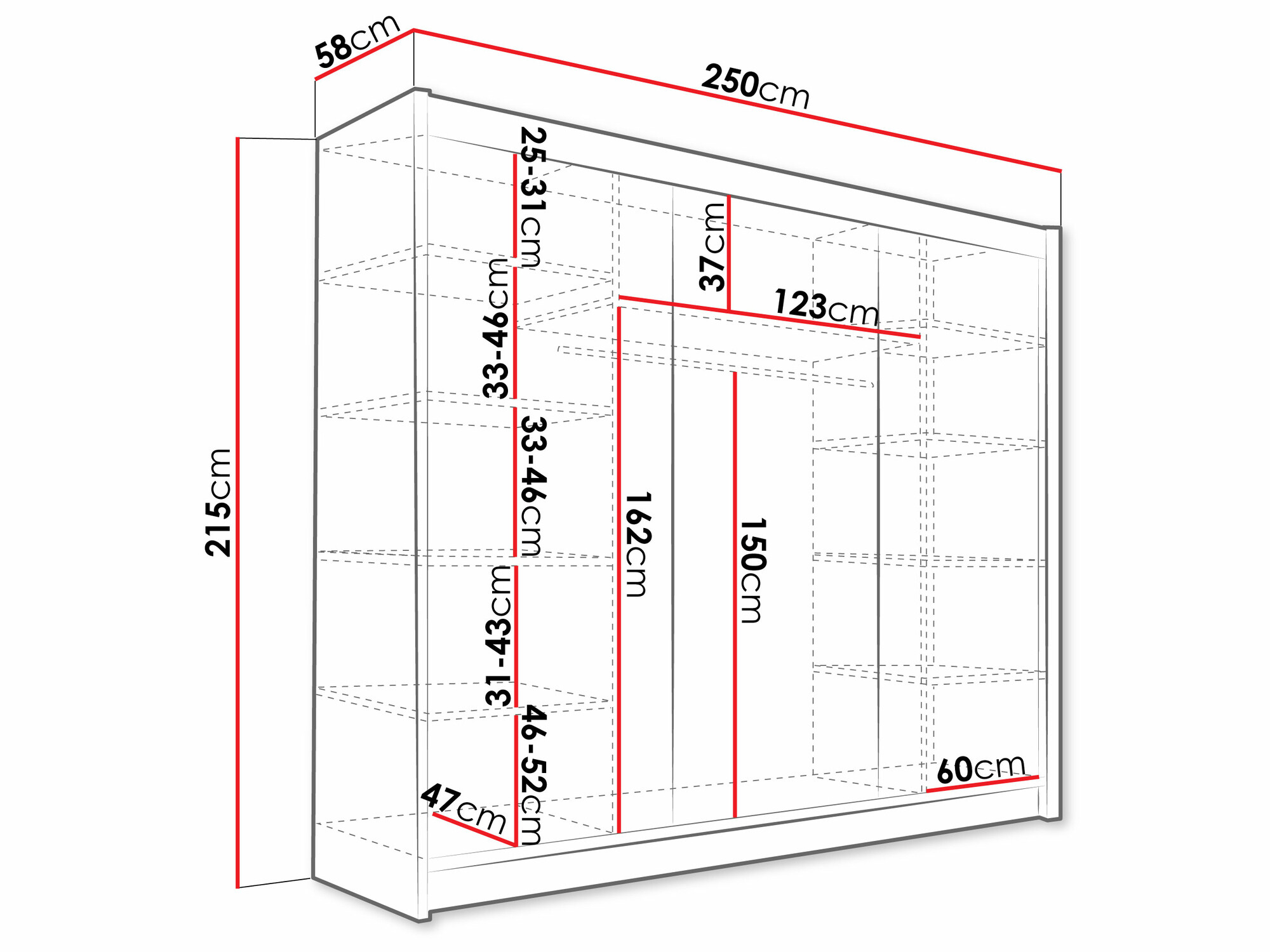 Kledingkast Closico 118 (Kasjmier)