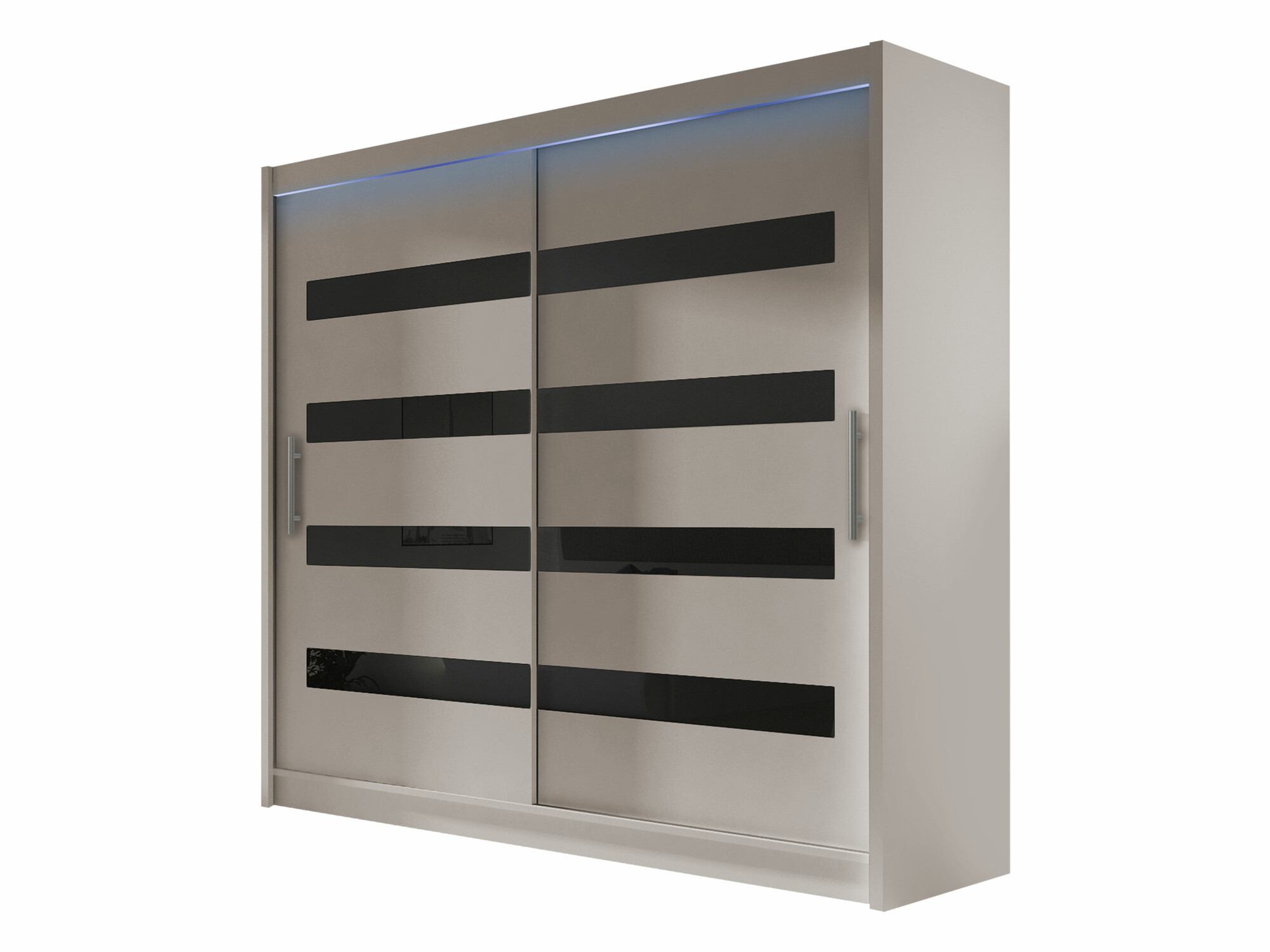 Kledingkast Closico 156 (Kasjmier + Zwart)