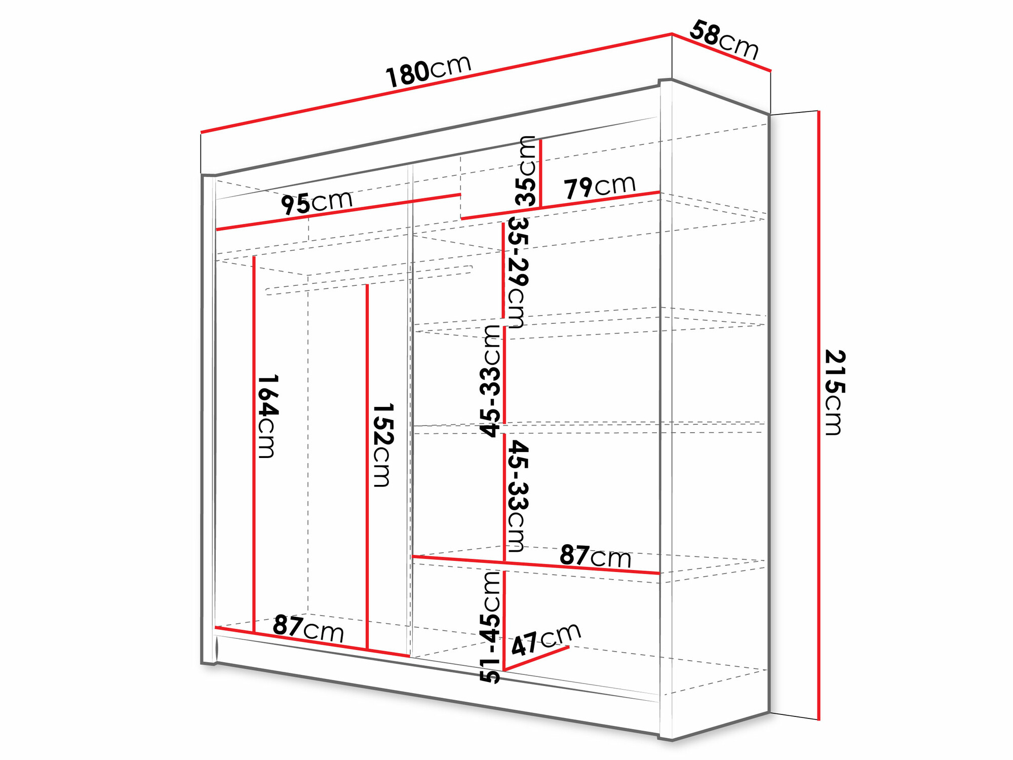 Kledingkast Closico 100 (Kasjmier)
