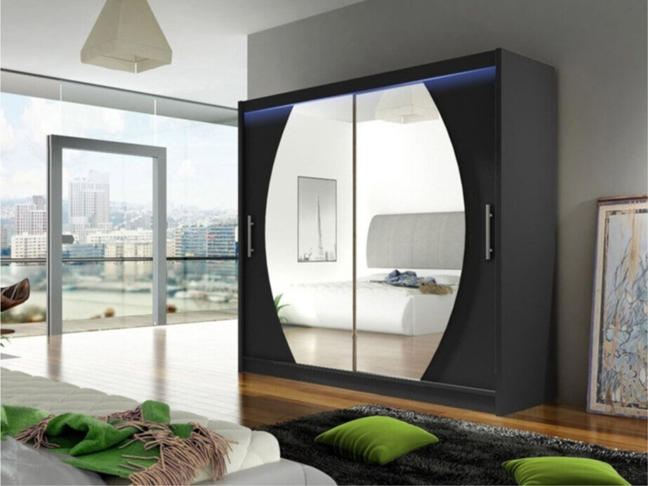 Kledingkast Closico 102 (Zwart)