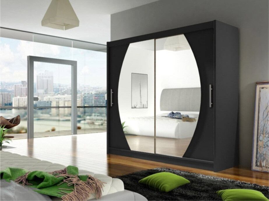 Kledingkast Closico 102 (Zwart)