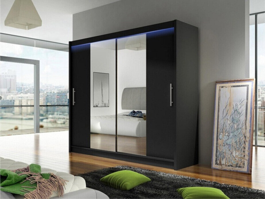 Kledingkast Closico 123 (Zwart)