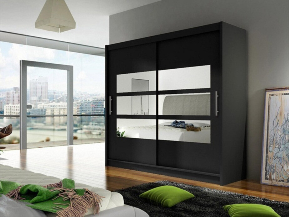 Kledingkast Closico Pallor III (Zwart)