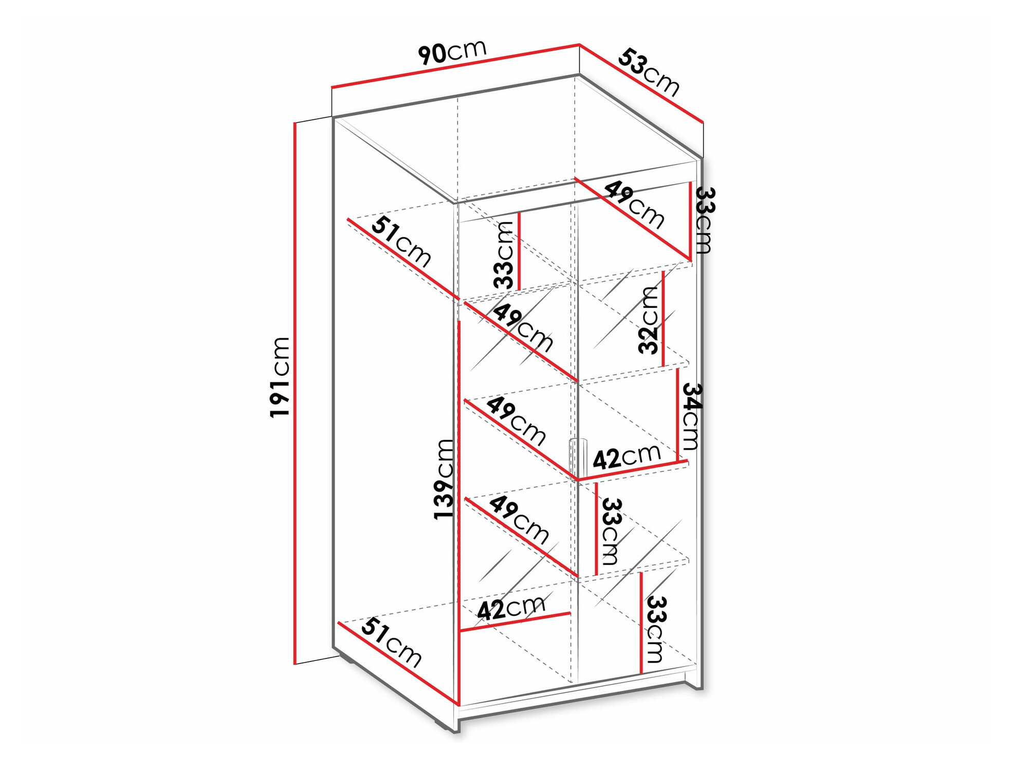 Kledingkast Novduni 114 (Sonoma eik)