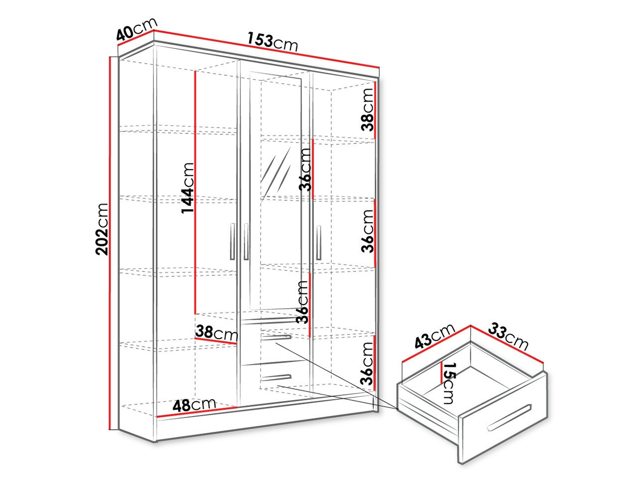 Kledingkast Comfivo Romtea 103