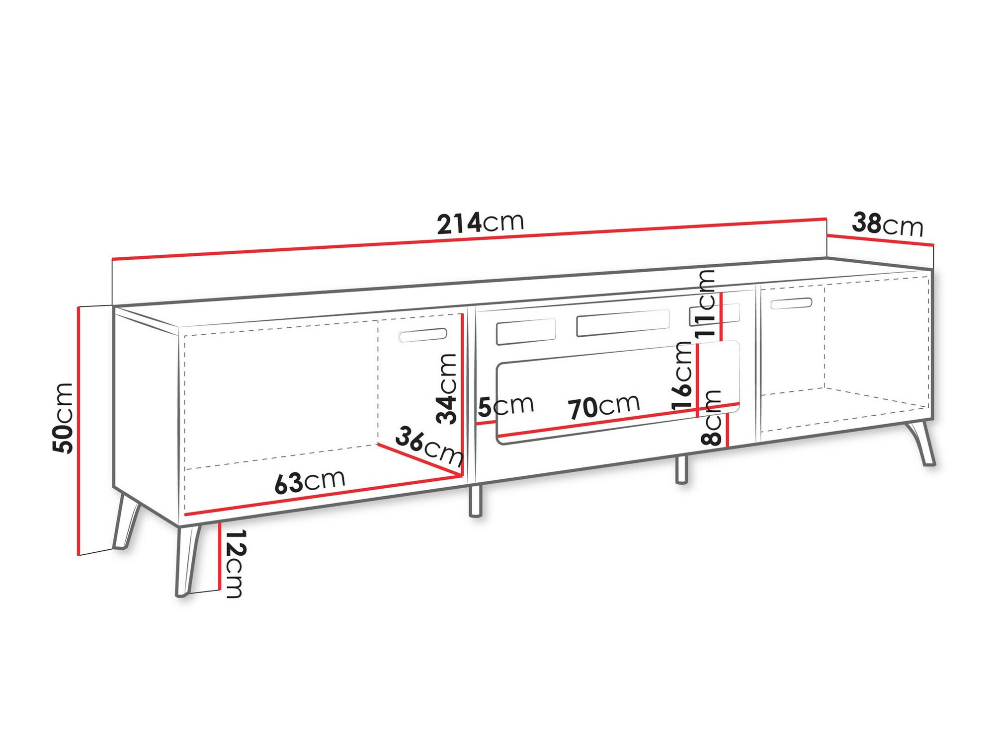 TV-meubel Comfivo Capella III (Kasjmier + Glanzend kasjmier)