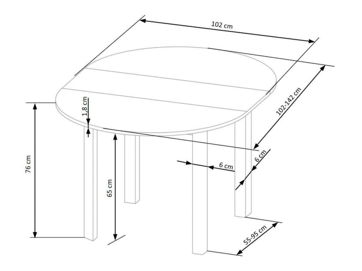 Tafel Houston 961 (Zwart)
