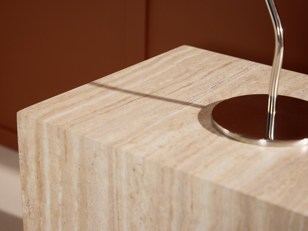 Bijzettafel Dallas 5005 (Licht Travertine)