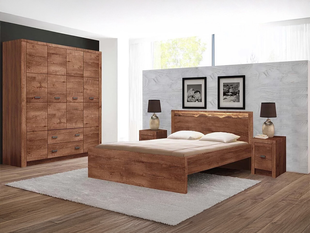 Kledingkast Serfeno 116 (Licht essenhout)