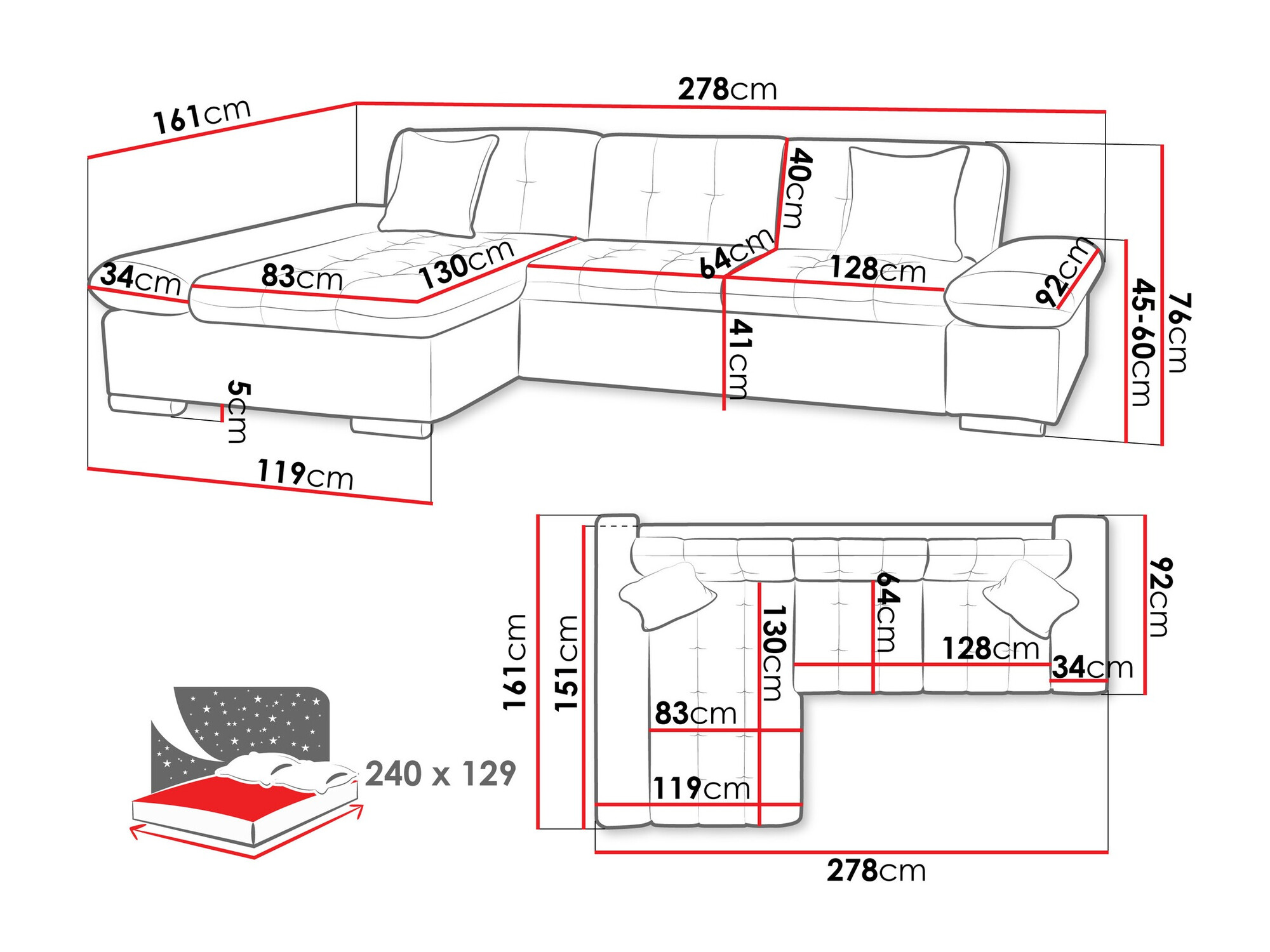 Hoekbank Comfivo 152 (Wave 05)