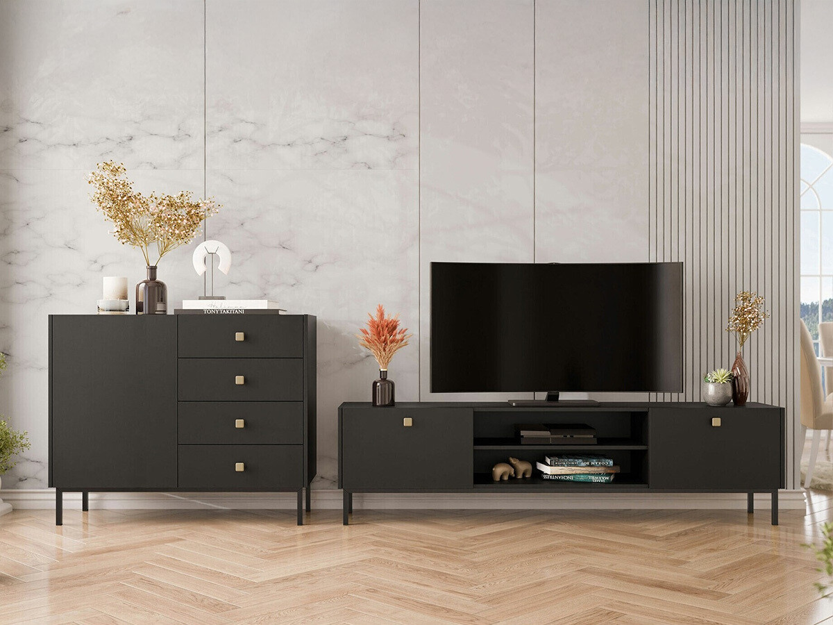 Woonkamerset Comfivo Nunove 106 (Zwart)