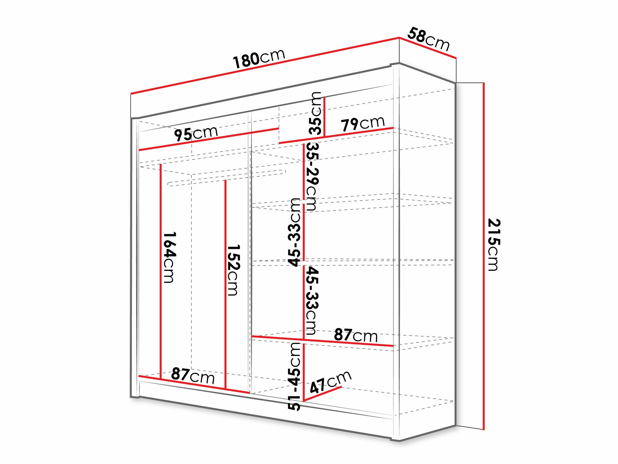 Kledingkast Closico 154 (Kasjmier)