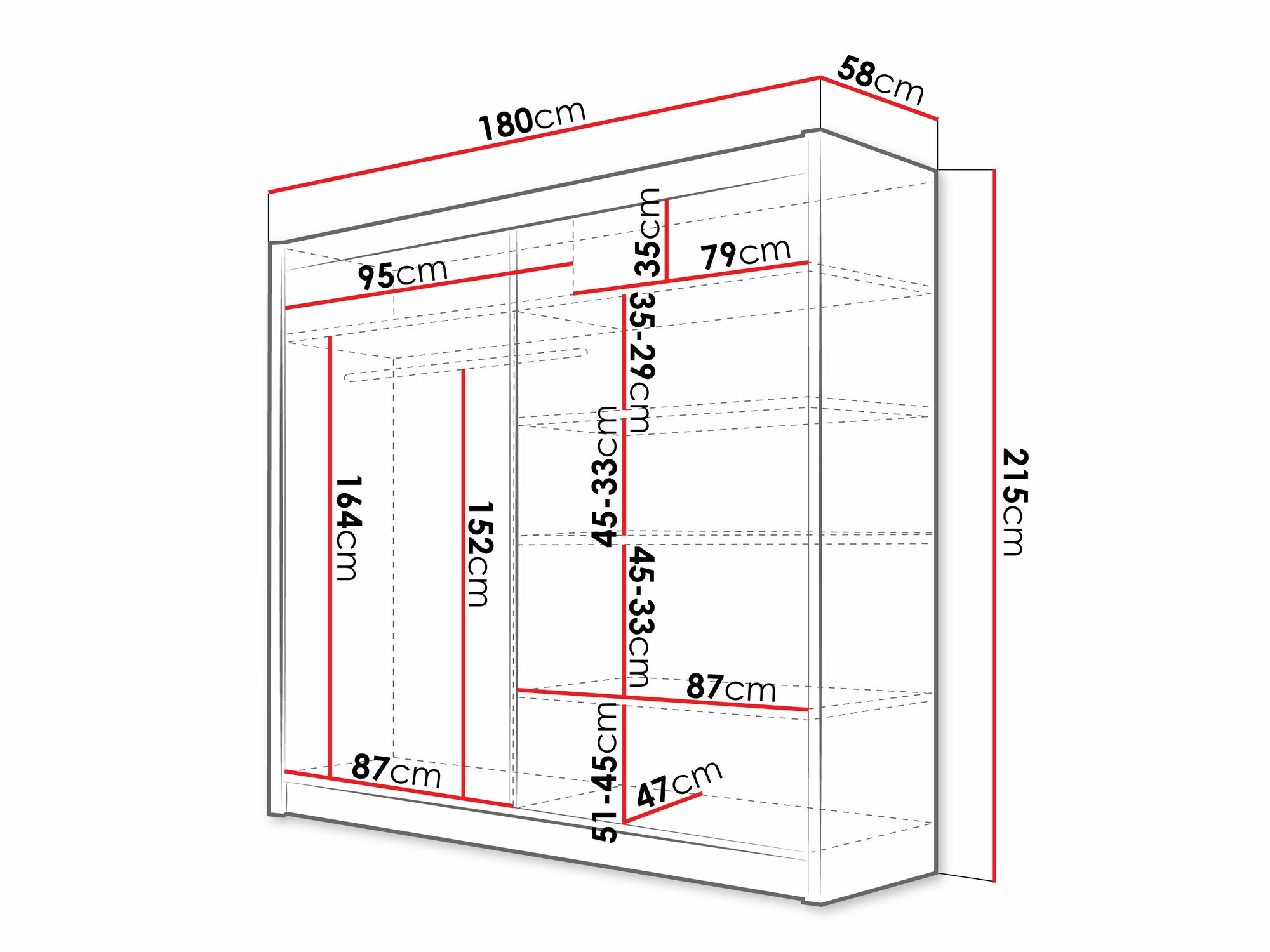 Kledingkast Closico Cavaris V (Wit)