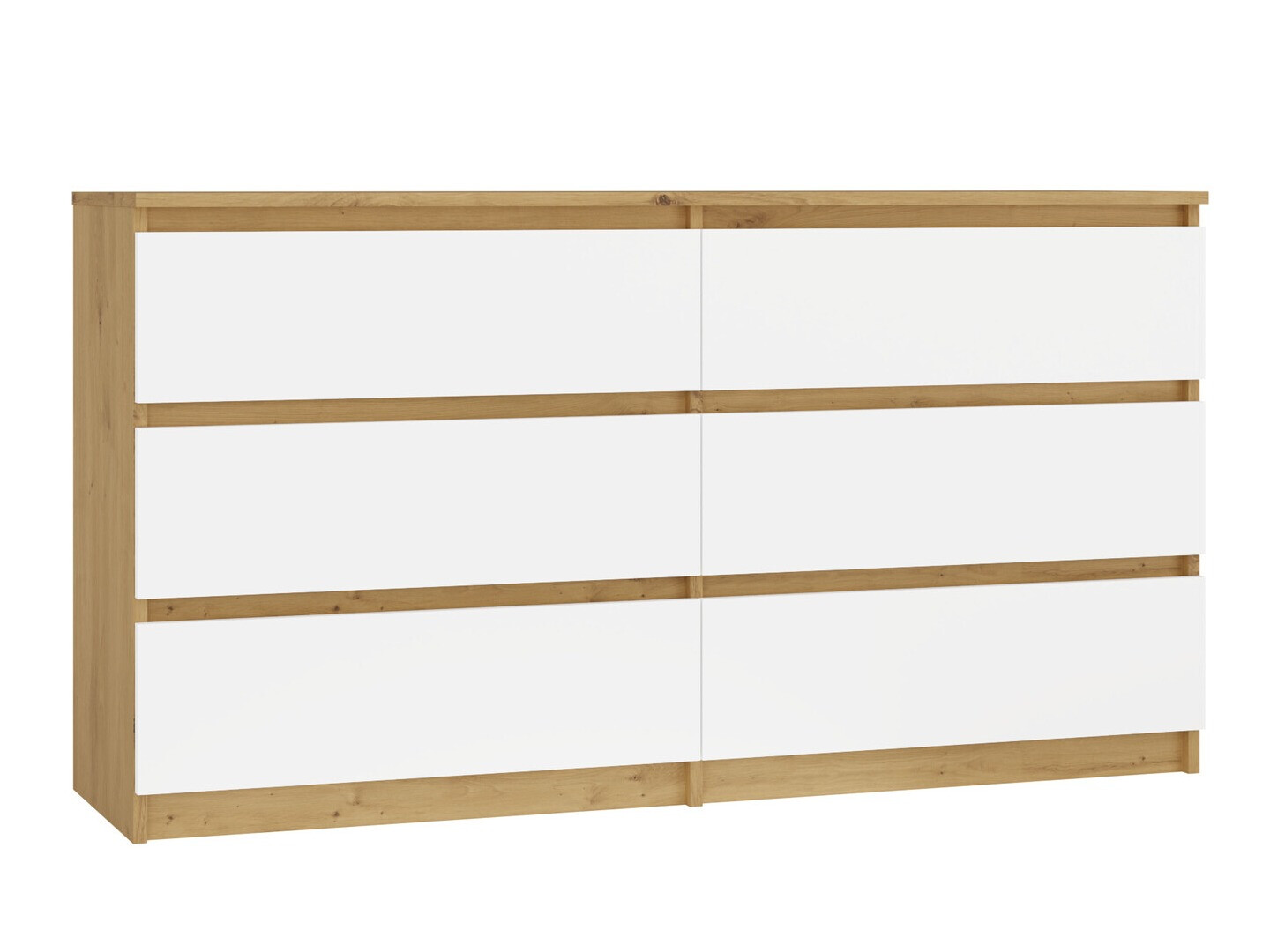 Ladekast Elbvelu 102 (Artisan eiken + Wit)