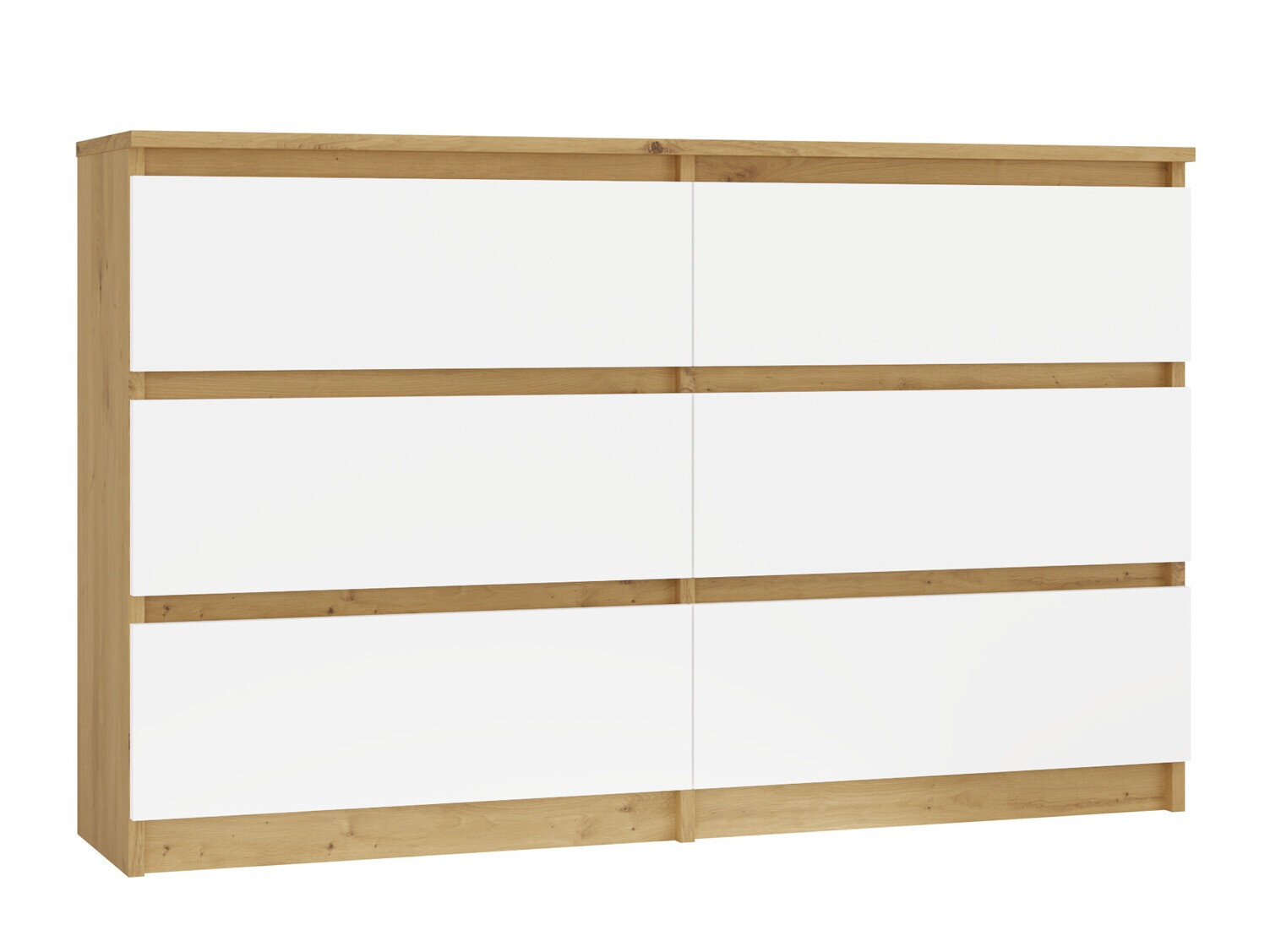 Ladekast Elbvelu 103 (Artisan eiken + Wit)