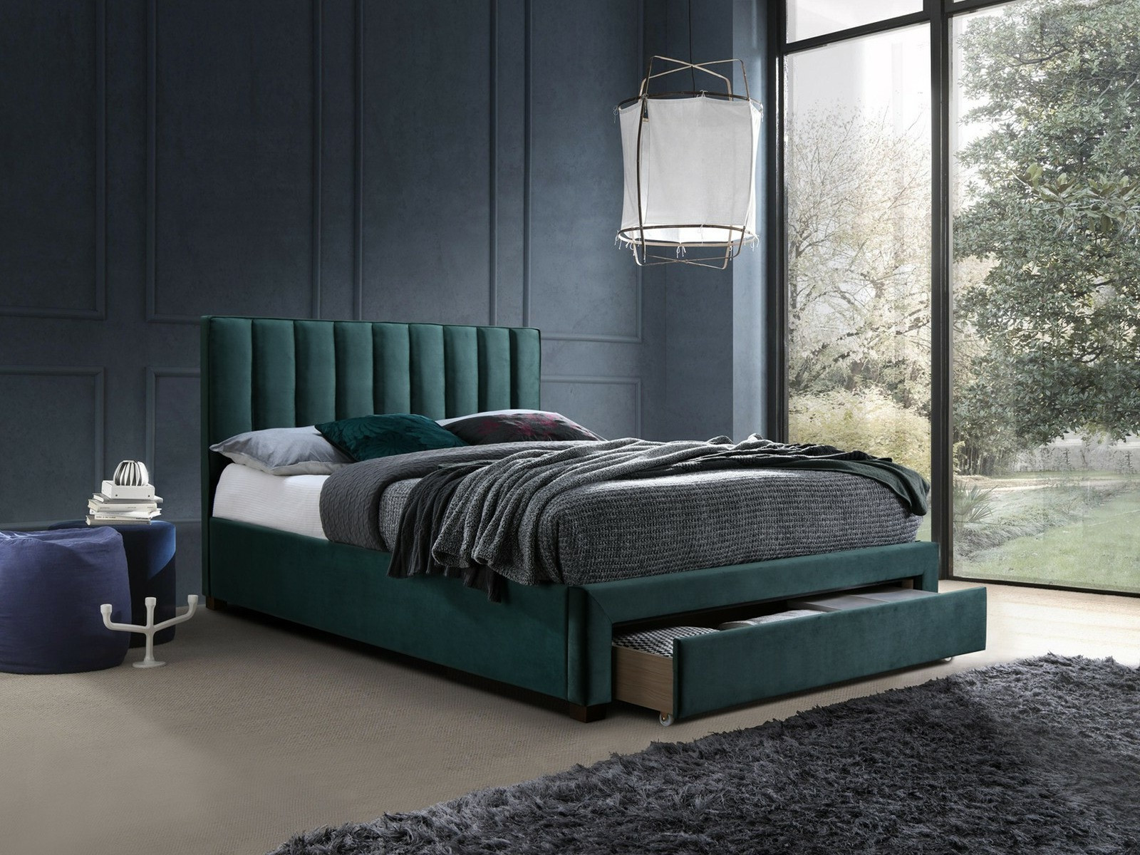 Bed Houston 869 (Donkergroen)